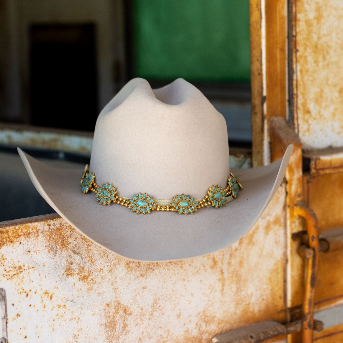 Squash Blossom Hat Band - Turquoise
