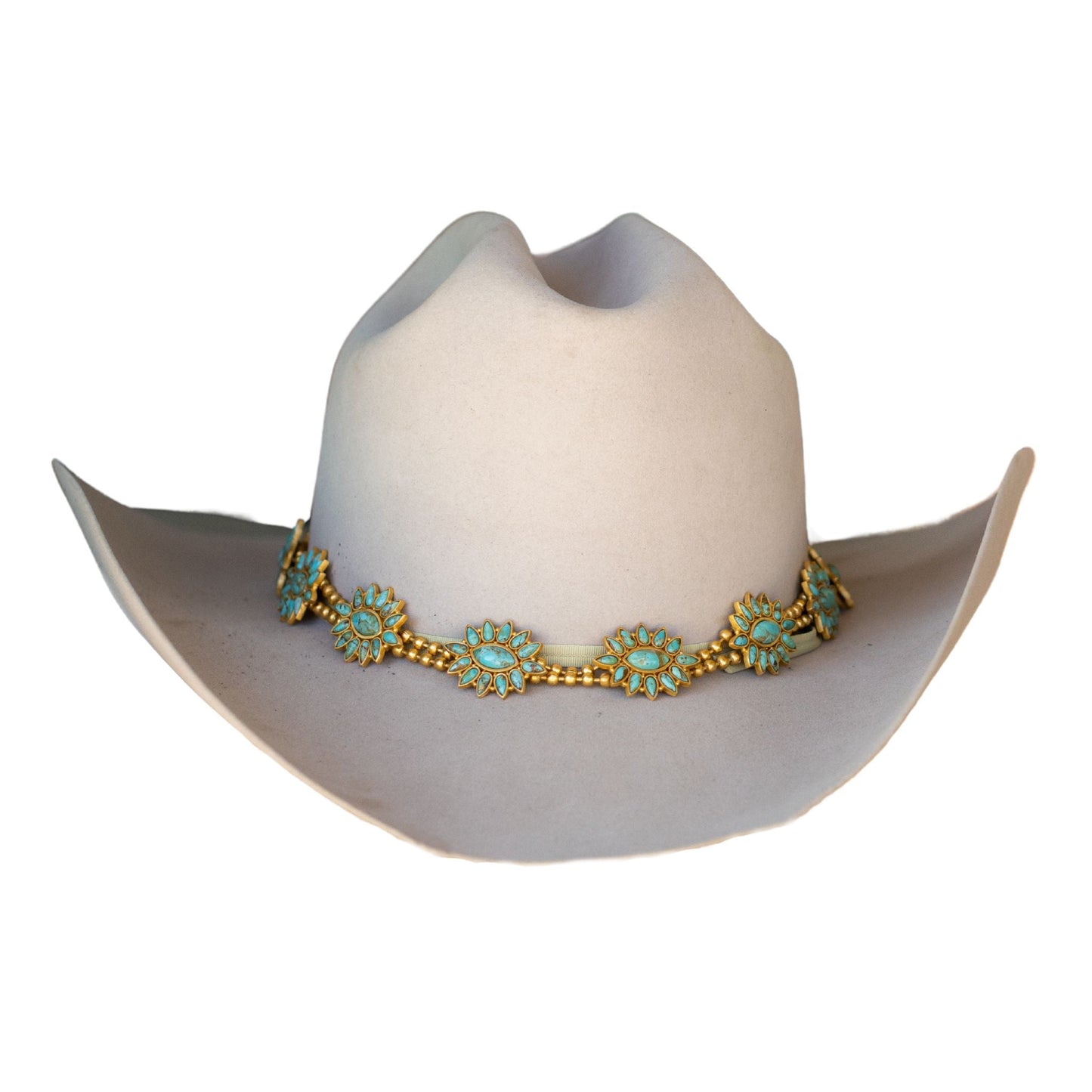 Squash Blossom Hat Band - Turquoise
