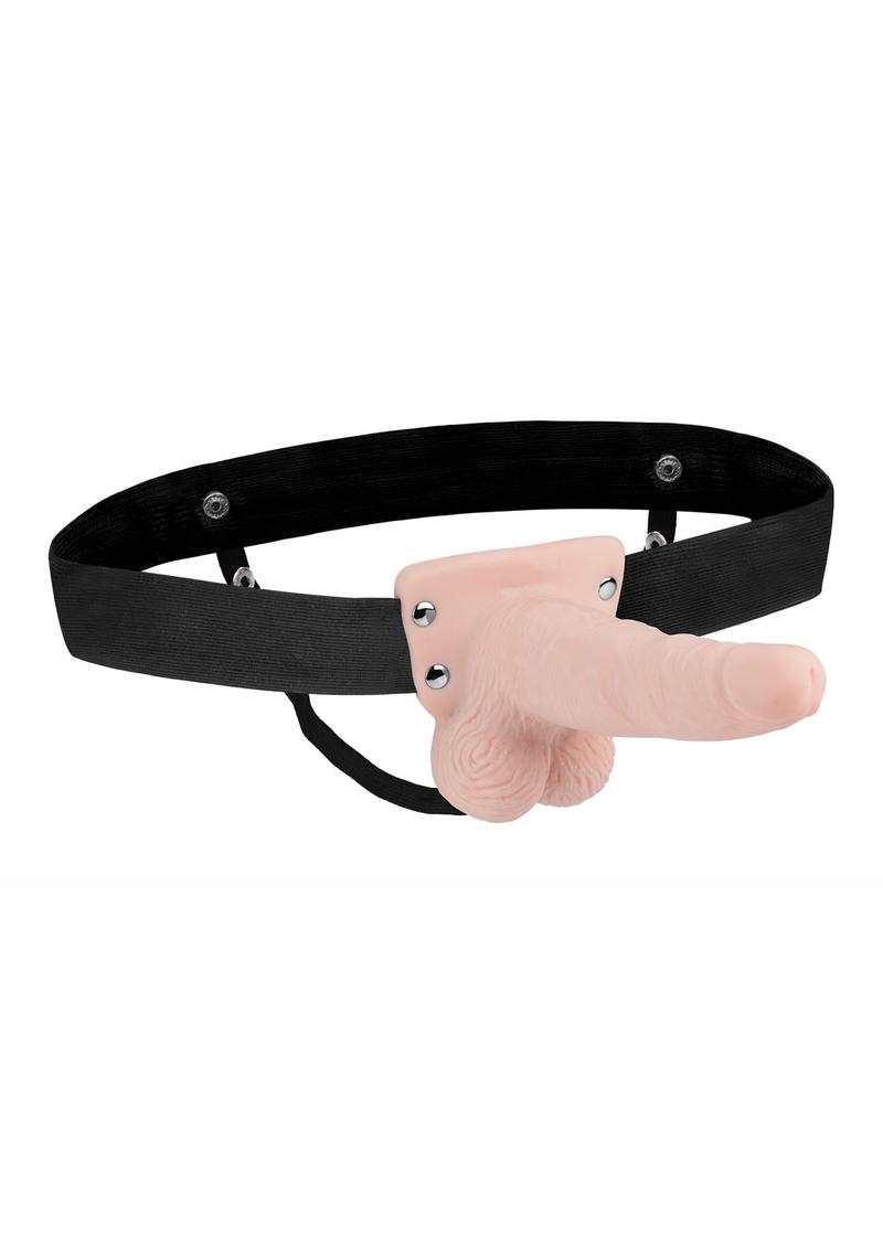 Lux Fetish Rechargeable Strap-On with Balls