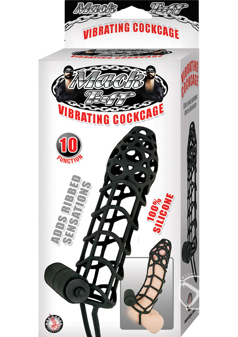 Mack Tuff Vibrating Silicone Cockcage Cock Ring