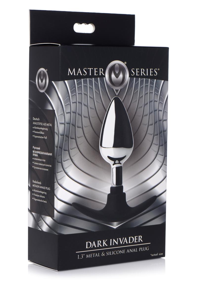 Master Series Dark Invader Metal and Silicone Anal Plug