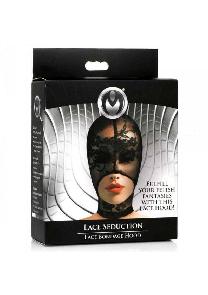 Master Series Lace Seduction Lace Bondage Hood