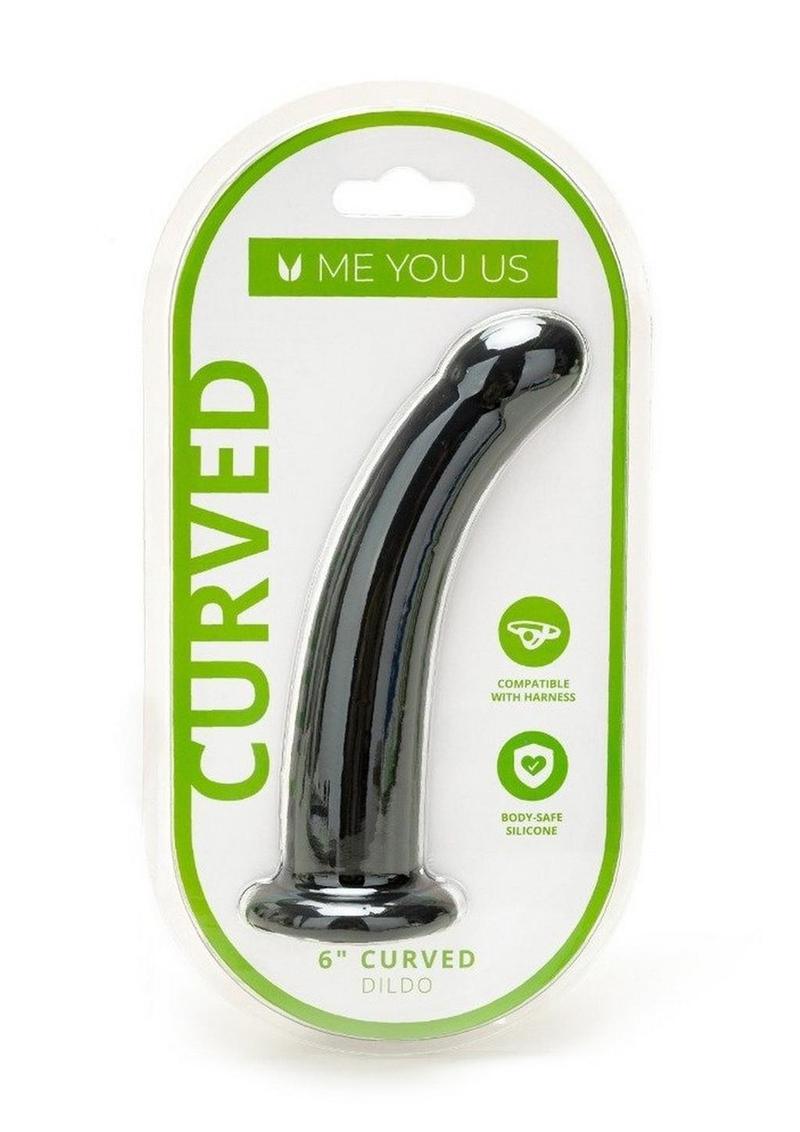 ME YOU US Black Curved Silicone Dildo