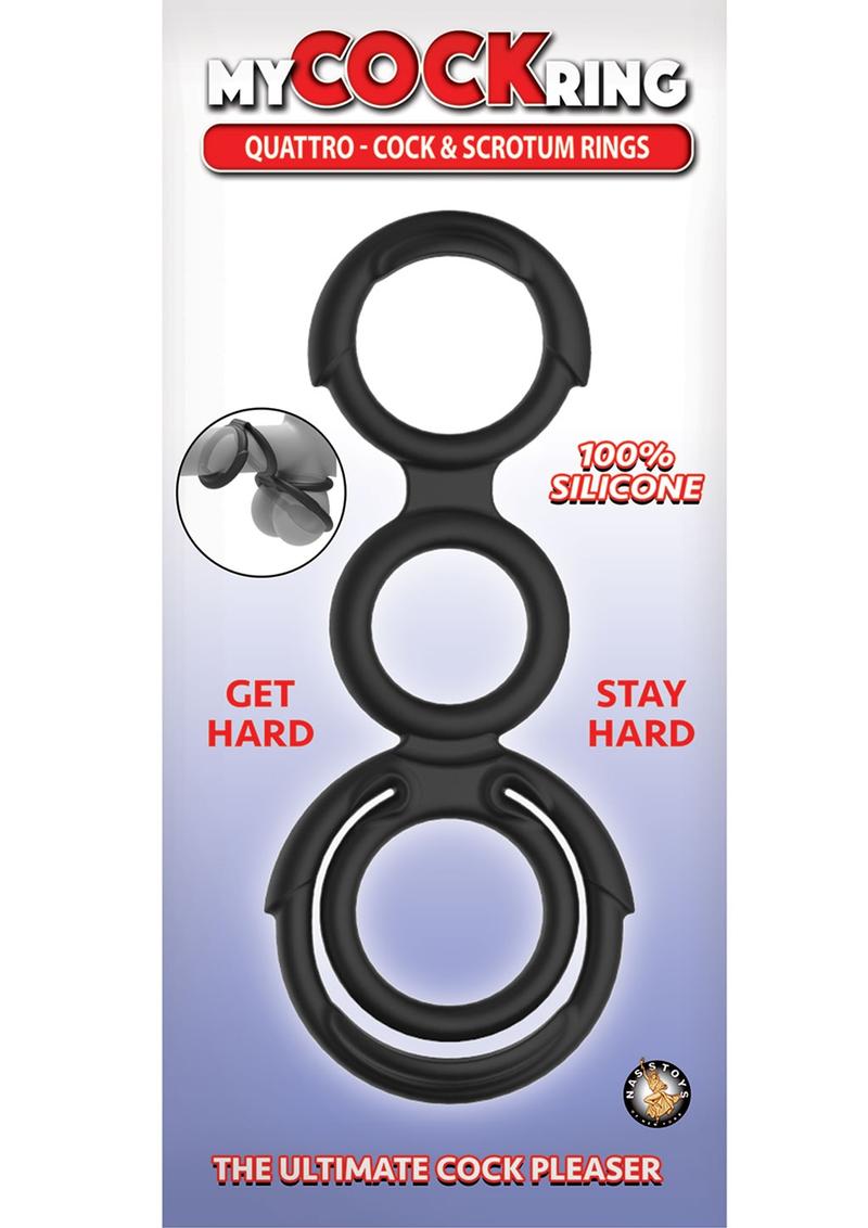My Cockring Quattro Silicone Cock and Scrotum Rings
