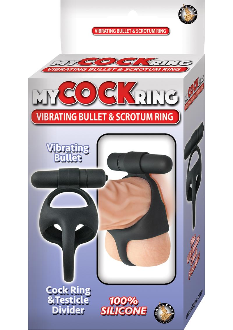 My Cockring Silicone Vibrating Bullet and Scrotum Ring