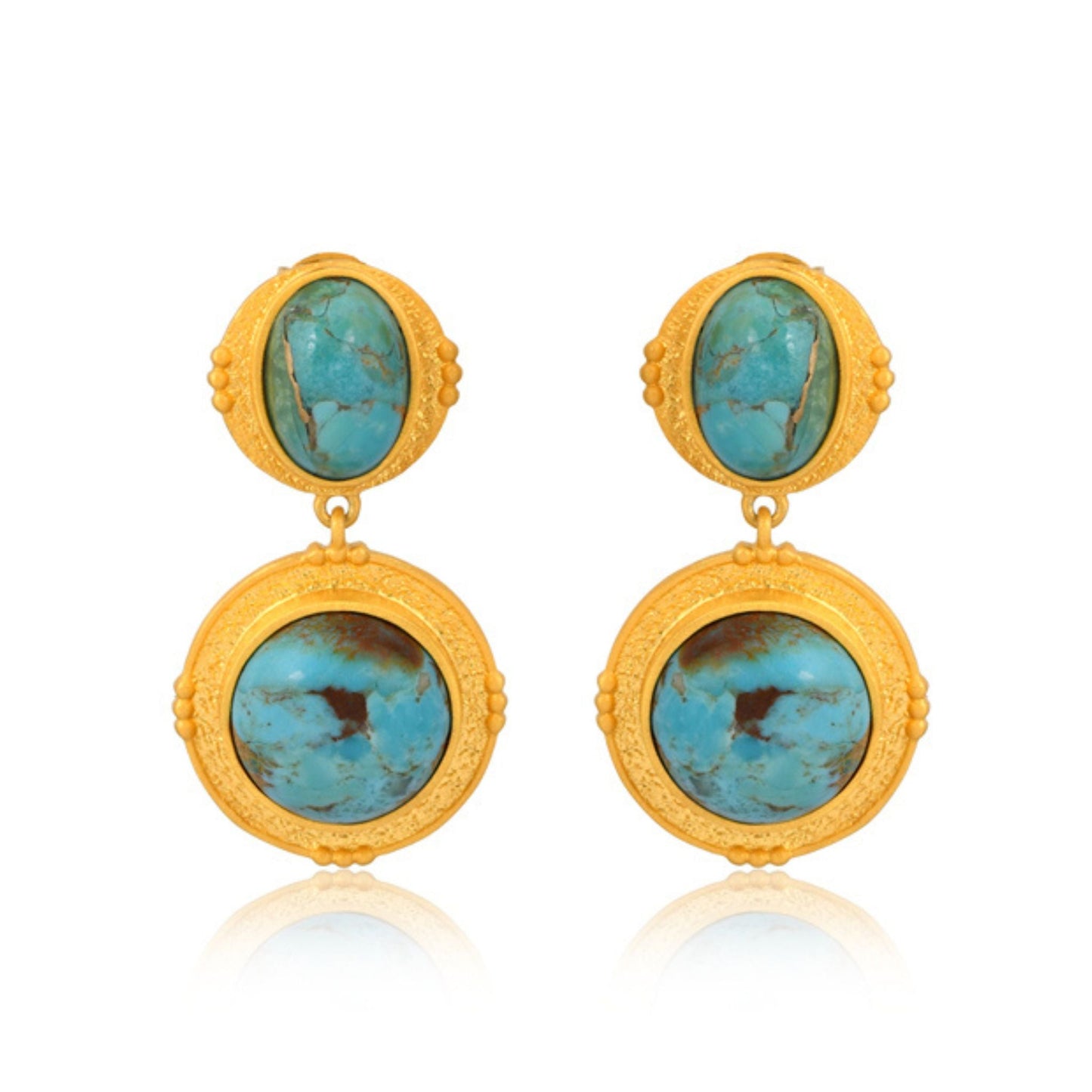 Island Hopping Drop Earrings - Turquoise