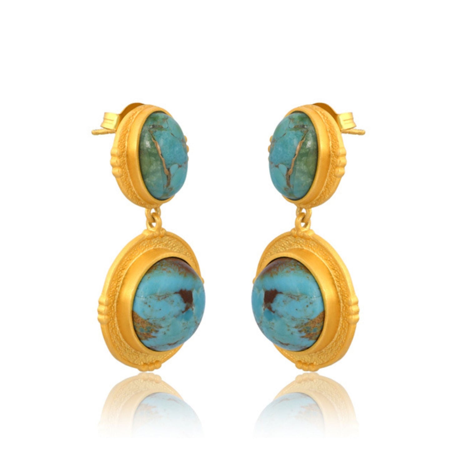 Island Hopping Drop Earrings - Turquoise