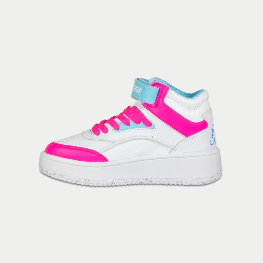 Kids Flame Hightop | White x Pink x Blue