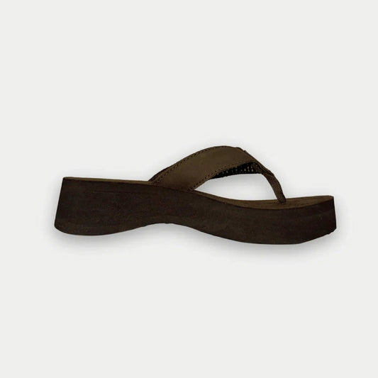 Women’s Malibu Flip-Flop | Brown Wedge