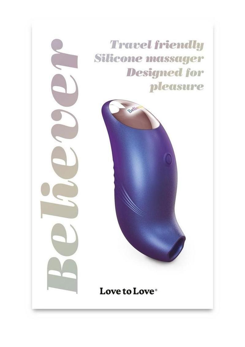 Love to Love Believer Rechargeable Silicone Clitoral Stimulator - Iridescent Night