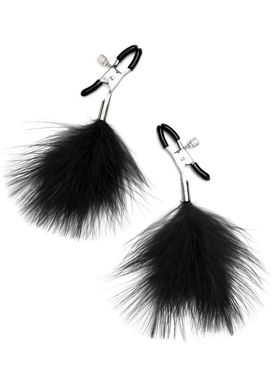 Lux Fetish Feather Nipple Clamps