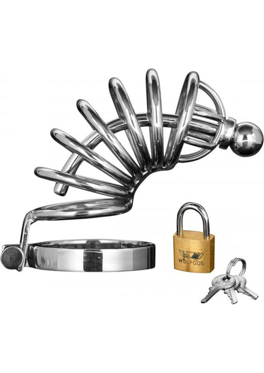 Master Series Asylum 6 Ring Locking Chastity Cage