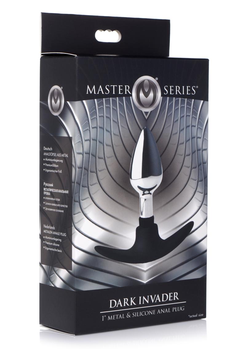 Master Series Dark Invader Metal and Silicone Anal Plug