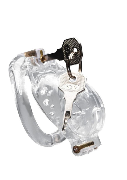 Master Series Double Lockdown Locking Customizable Chastity Cage