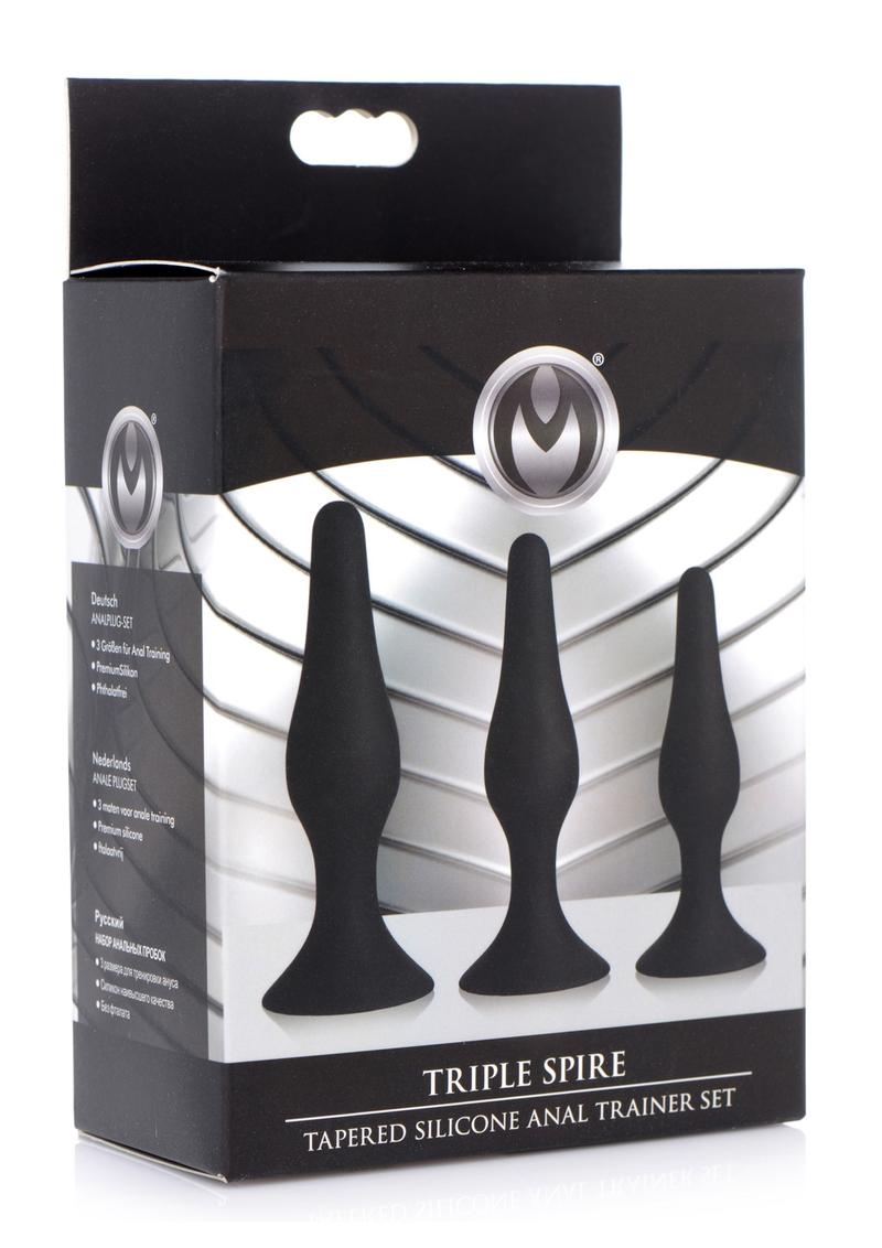 Master Series Triple Spire Tapered Silicone Anal Trainer