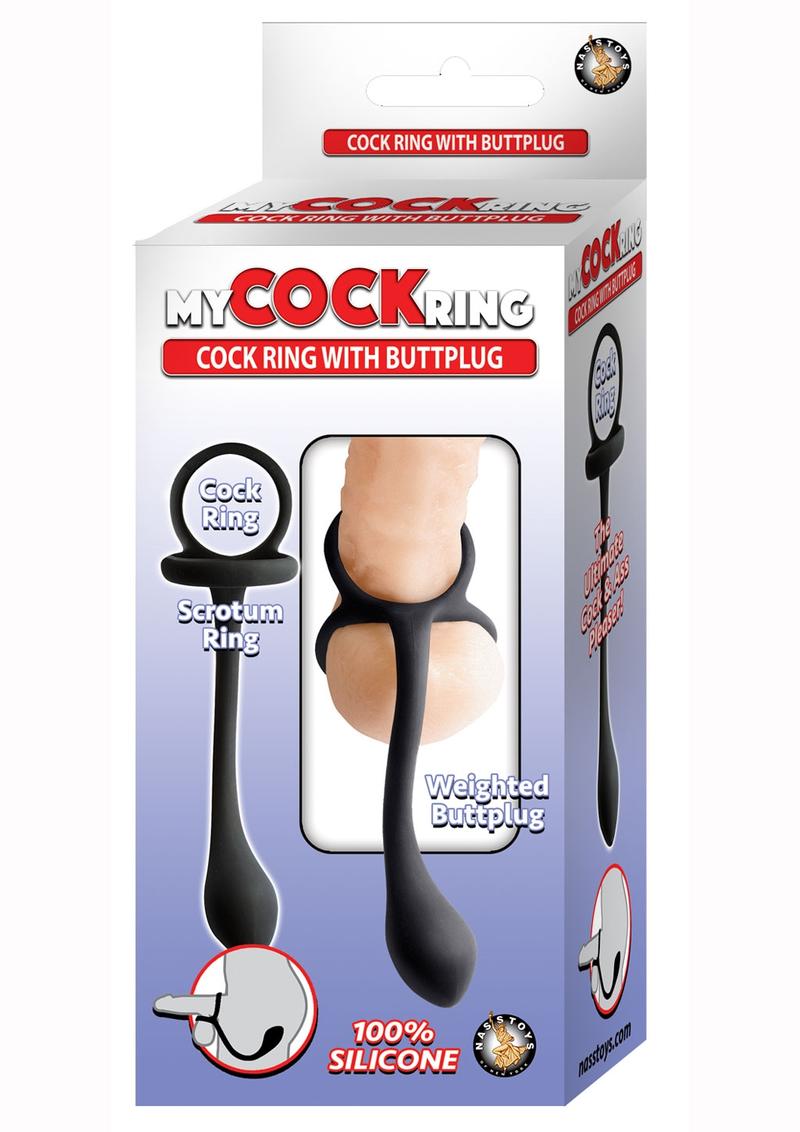 My Cock Ring Silicone Cock Ring with Butt Plug