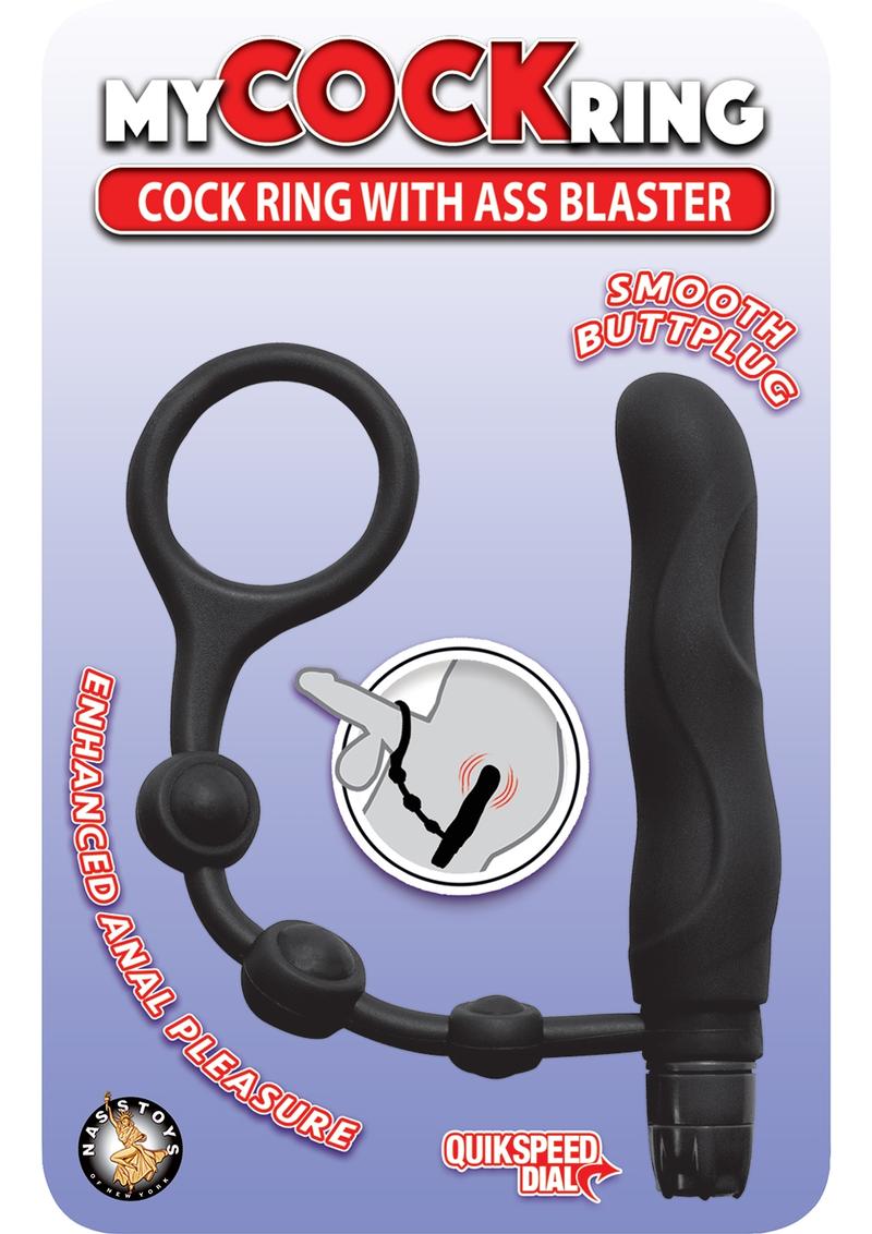 My Cock Ring Silicone Cock Ring with Vibrating Ass Blaster Butt Plug