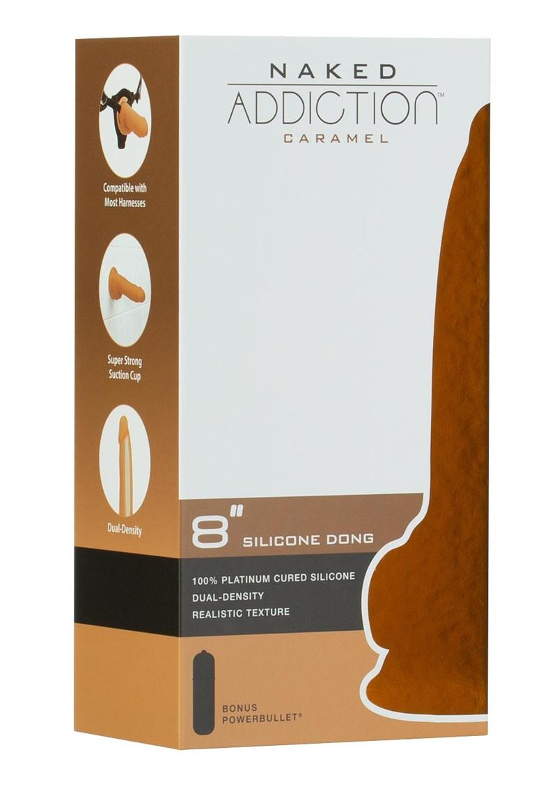 Naked Addiction Silicone Dual Density Dildo with Bonus Powerbullet