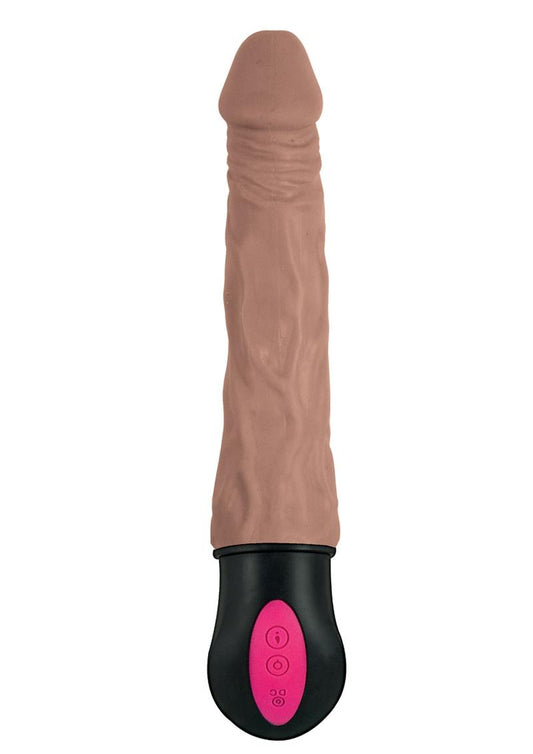 Natural Realskin Hot Cock 1 Rechargeable Warming Dildo