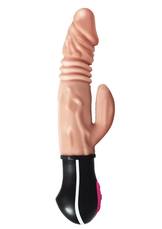 Natural Realskin Hot Cock Jackhammer Rechargeable Warming Vibrator