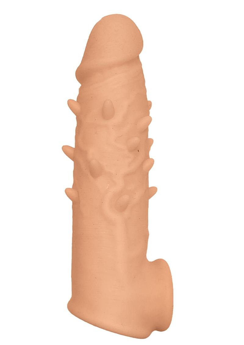 Natural Realskin Spiked Vibrating Penis Xtender