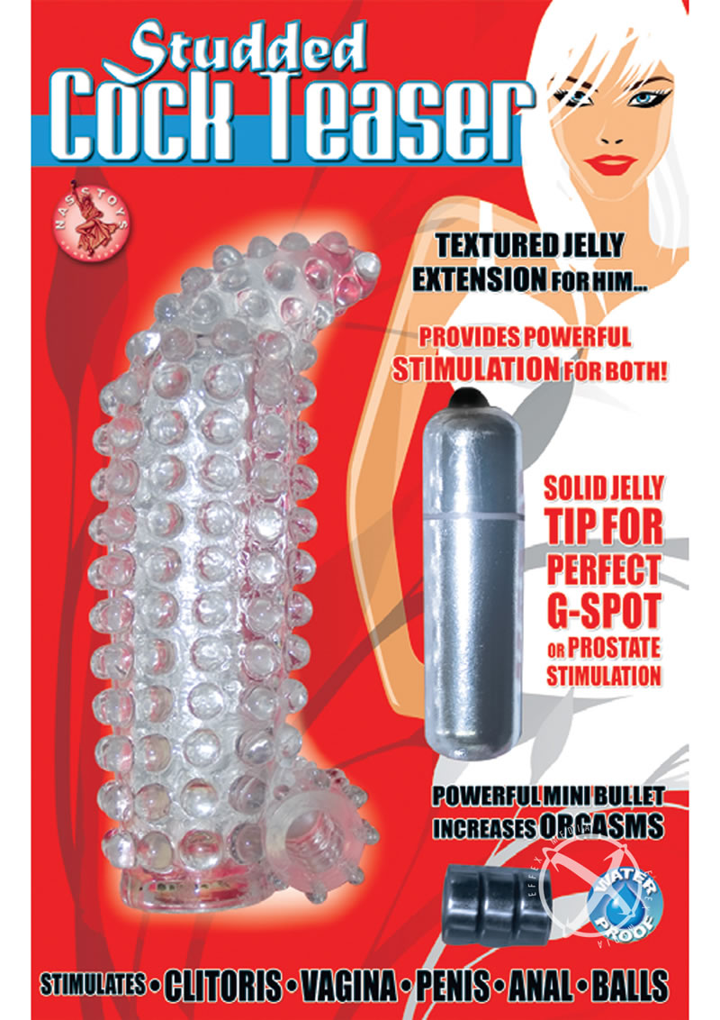 Studded Cock Teaser Vibrating Penis Extension Sleeve